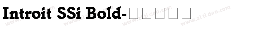 Introit SSi Bold字体转换